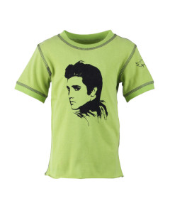 Elvis Presley T-shirt til børn | Lime – 100 % organisk bomuld